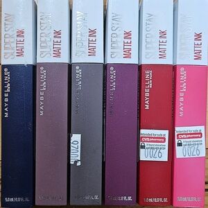 Maybelline SuperStay Matte Ink Liquid Lipstick Lot Of 6 - Multiple Shades